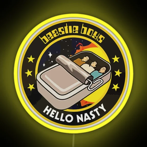 Hello Nasty The Beastie Rap Rock Sardine Boys RGB Neon Sign