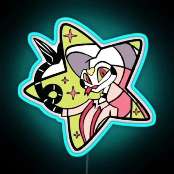 Helluva Boss Fizzarolli Star Pattern Print RGB Neon Sign