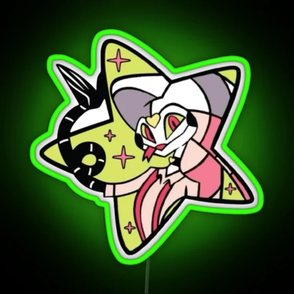 Helluva Boss Fizzarolli Star Pattern Print RGB Neon Sign