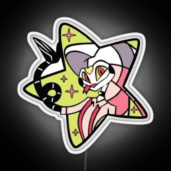 Helluva Boss Fizzarolli Star Pattern Print RGB Neon Sign