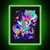 Vibrant Neon Art Deco Queen Bee Beelzebub Retro Summer Sign