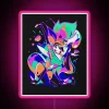Unique Neon RGB Pop Art Canvas Sign Inspired by Helluva Boss