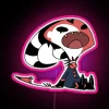 Vibrant Helluva Boss Blitzo screaming RGB neon digital art display