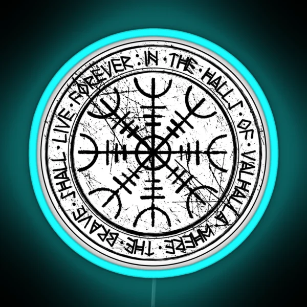 Helm Of Awe Icelandic Protection Stave RGB Neon Sign