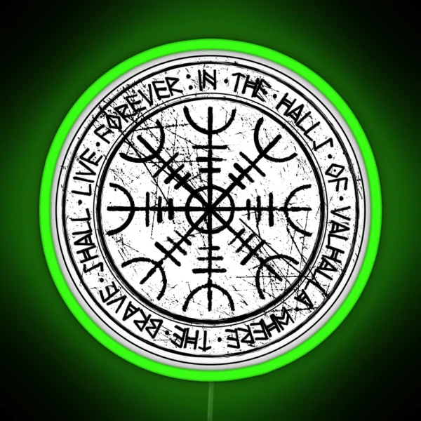 Helm Of Awe Icelandic Protection Stave RGB Neon Sign