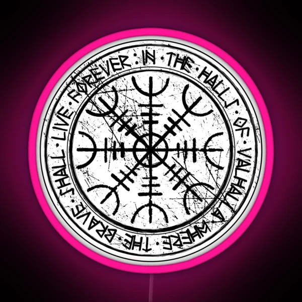 Helm Of Awe Icelandic Protection Stave RGB Neon Sign
