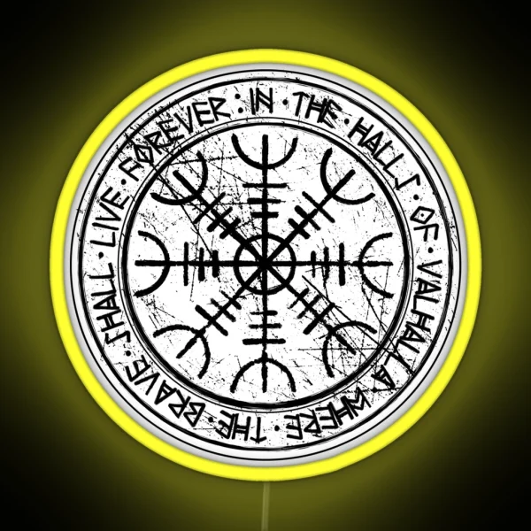 Helm Of Awe Icelandic Protection Stave RGB Neon Sign