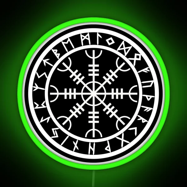 Helm Of Awe Rune Circle Variant II RGB Neon Sign