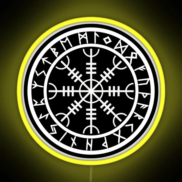 Helm Of Awe Rune Circle Variant II RGB Neon Sign
