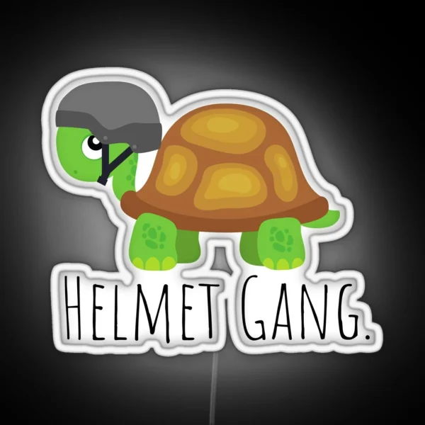 Helmet Gang Turtle RGB Neon Sign