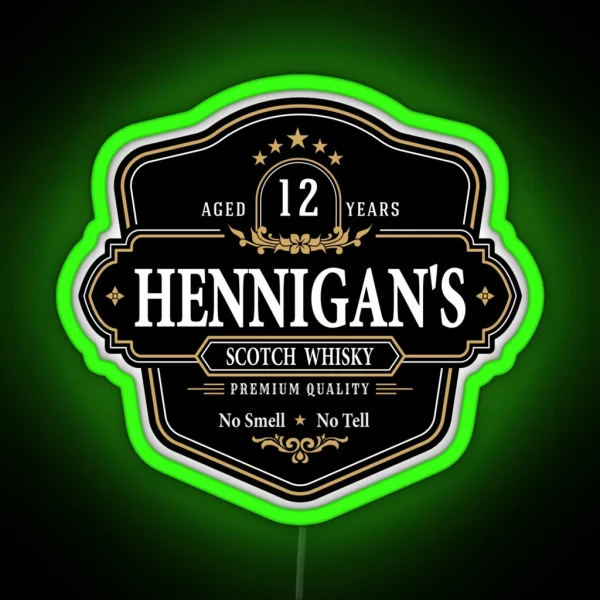 Hennigans Scotch Whisky RGB Neon Sign