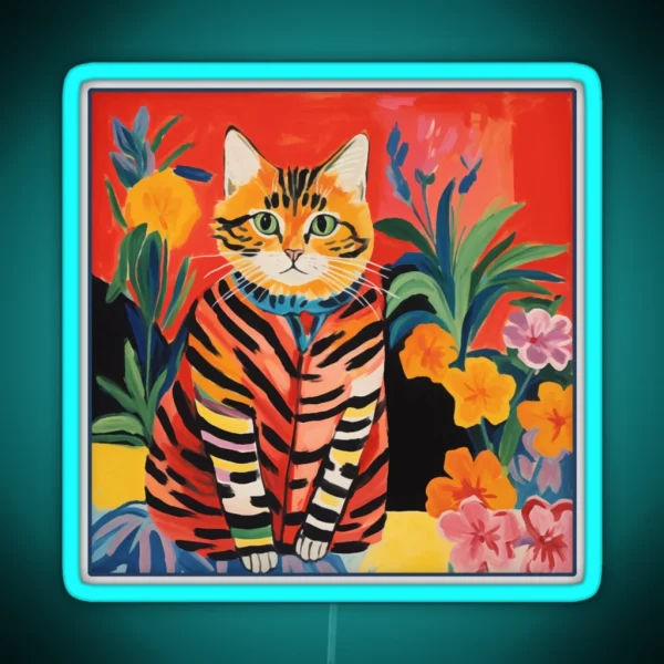 Henri Matisse Cat Gift For Cats And Matisse RGB Neon Sign