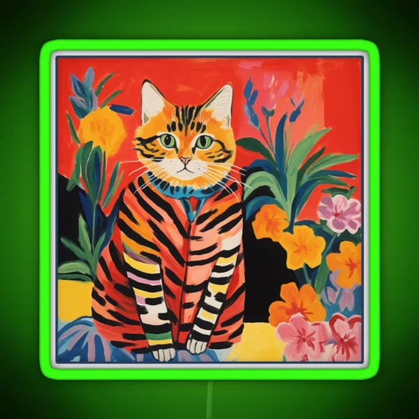 Henri Matisse Cat Gift For Cats And Matisse RGB Neon Sign