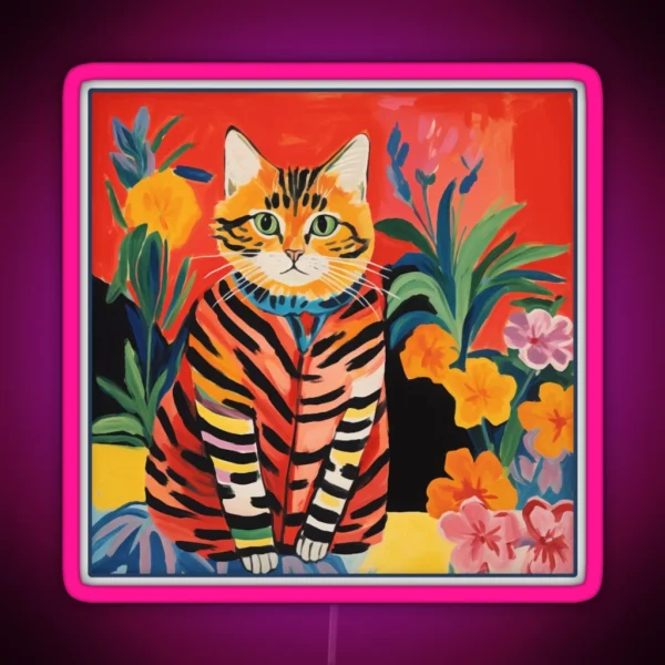 Henri Matisse Cat Gift For Cats And Matisse RGB Neon Sign