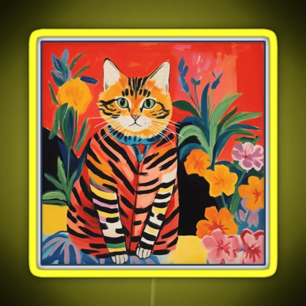 Henri Matisse Cat Gift For Cats And Matisse RGB Neon Sign