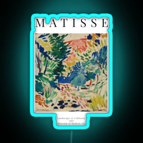 Henri Matisse Landscape At Collioure Exhibition Poster RGB Neon Sign