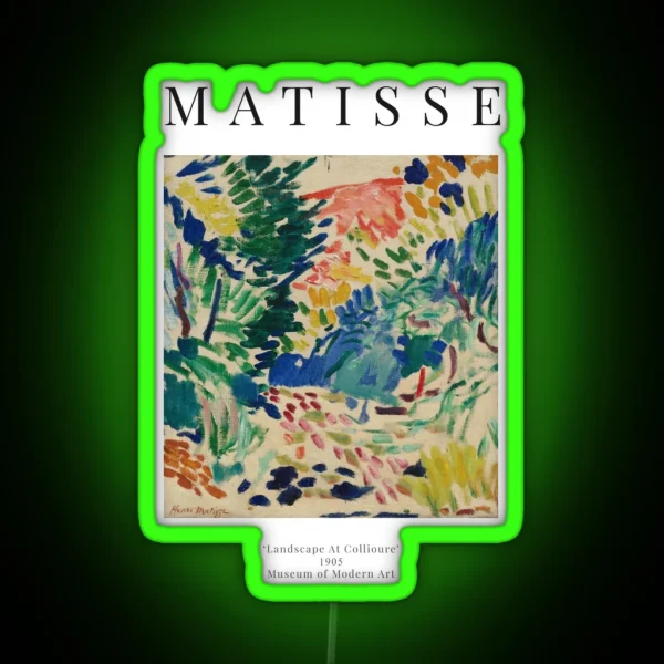 Henri Matisse Landscape At Collioure Exhibition Poster RGB Neon Sign