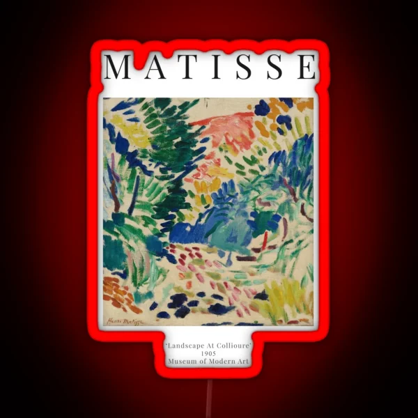 Henri Matisse Landscape At Collioure Exhibition Poster RGB Neon Sign