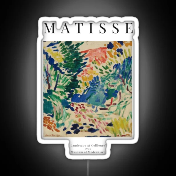 Henri Matisse Landscape At Collioure Exhibition Poster RGB Neon Sign