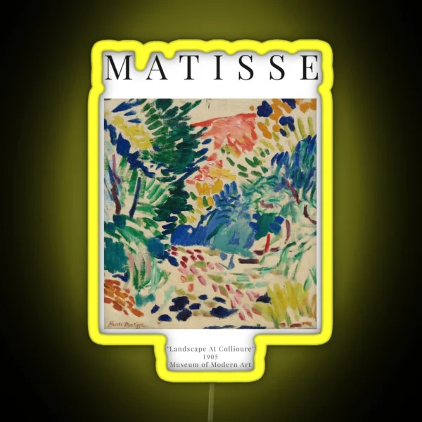 Henri Matisse Landscape At Collioure Exhibition Poster RGB Neon Sign