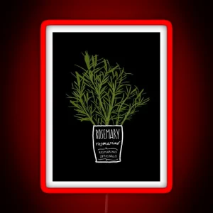 Herb Kitchen Print Botany Print Kitchen Poster Kitchen Print Herb Print Kitchen Wall Art Rosemary Dining Room Print Home Prints RGB Neon Sign