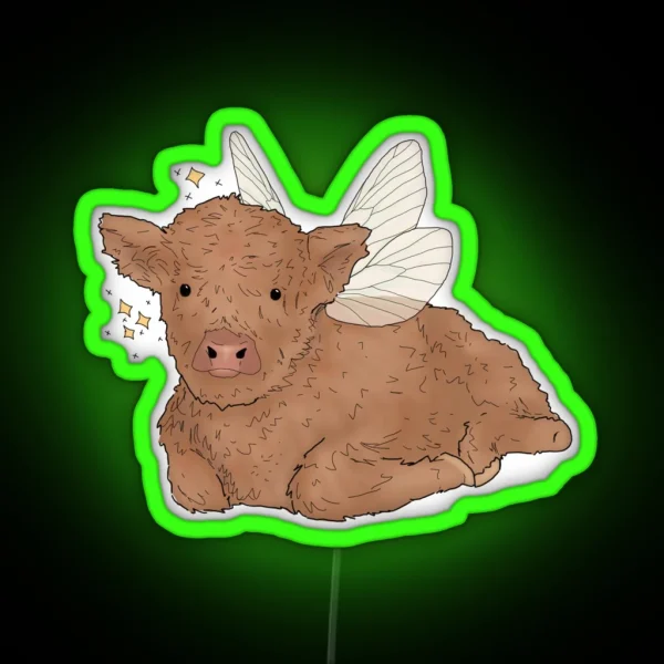 Herb The Fairycore Calf RGB Neon Sign