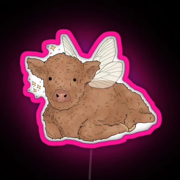 Herb The Fairycore Calf RGB Neon Sign