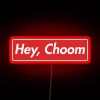 Glowing RGB neon sign with customizable colors and fun design