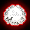 Add quirky charm with this vibrant RGB neon welcome sign.