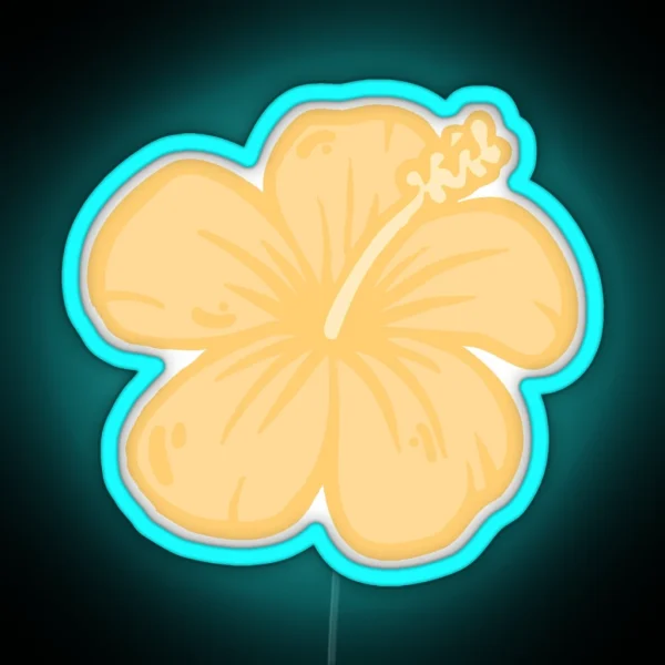 Hibiscus Flower RGB Neon Sign