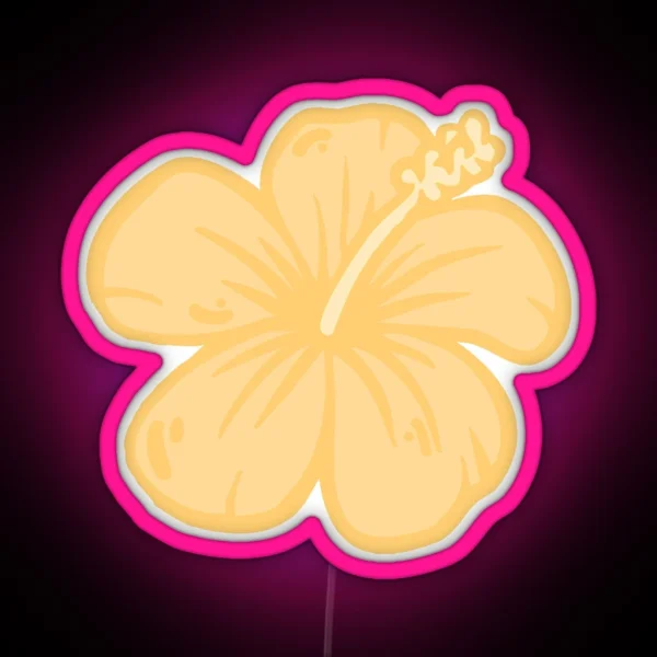 Hibiscus Flower RGB Neon Sign