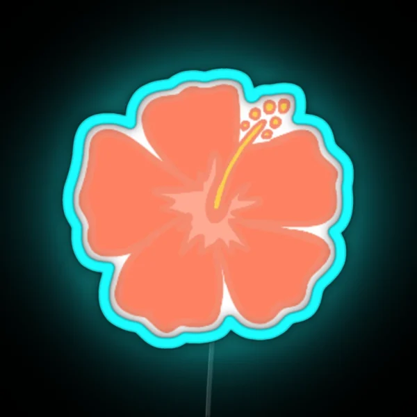 Hibiscus Flower RGB Neon Sign