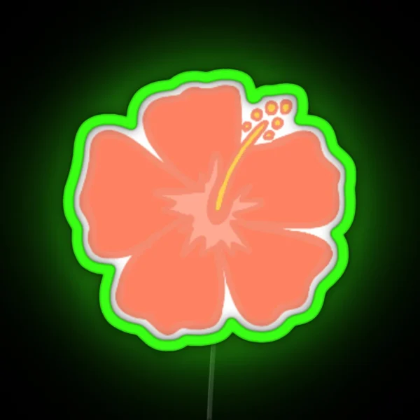 Hibiscus Flower RGB Neon Sign