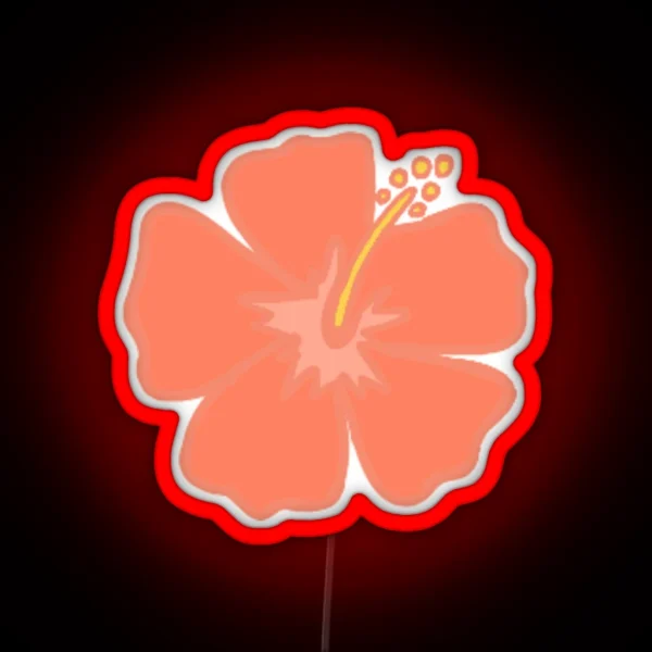 Hibiscus Flower RGB Neon Sign