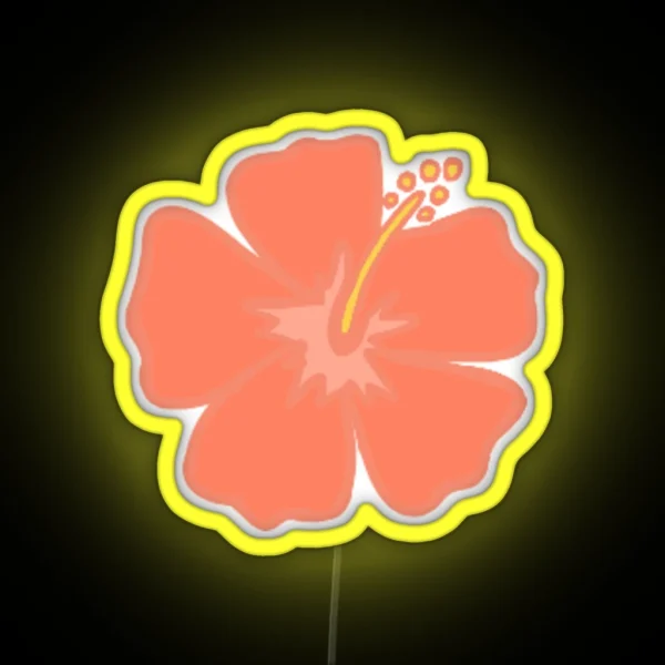 Hibiscus Flower RGB Neon Sign