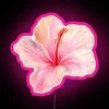 Vibrant RGB LED digital wall decor with customizable hibiscus led designs.