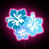 Vibrant Full-Color Hibiscus Flower Design RGB Neon Sign Artwork