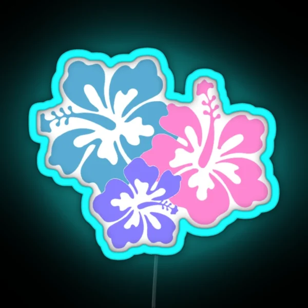 Hibiscus RGB Neon Sign