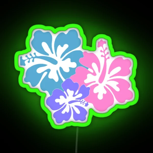 Hibiscus RGB Neon Sign