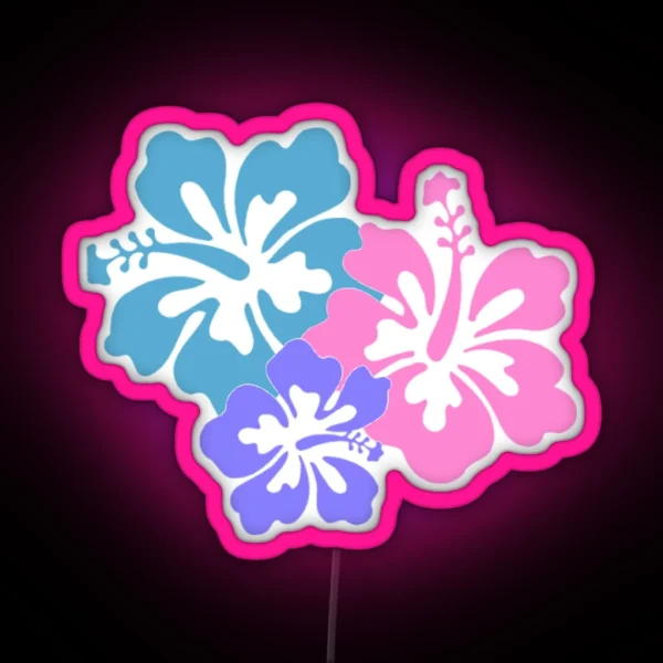 Hibiscus RGB Neon Sign