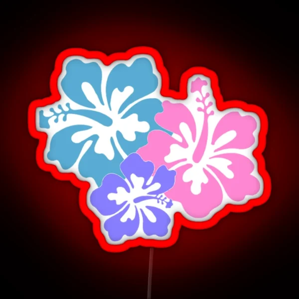 Hibiscus RGB Neon Sign