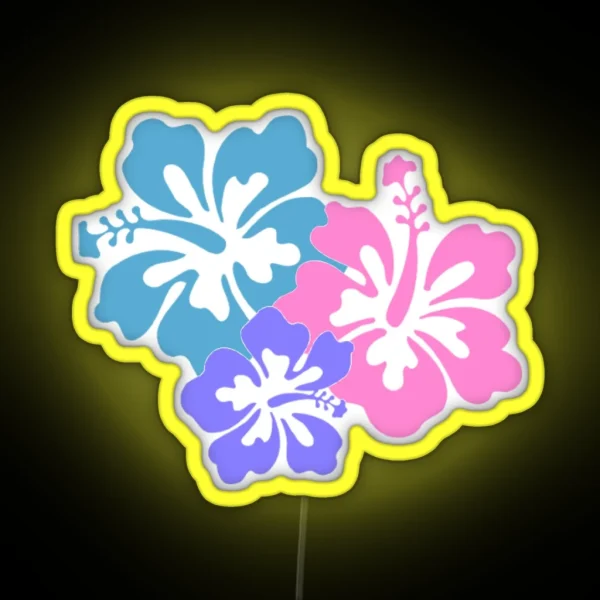Hibiscus RGB Neon Sign