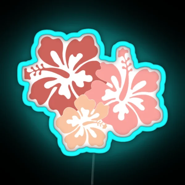 Hibiscus RGB Neon Sign