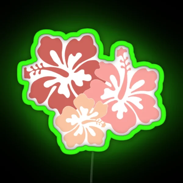 Hibiscus RGB Neon Sign