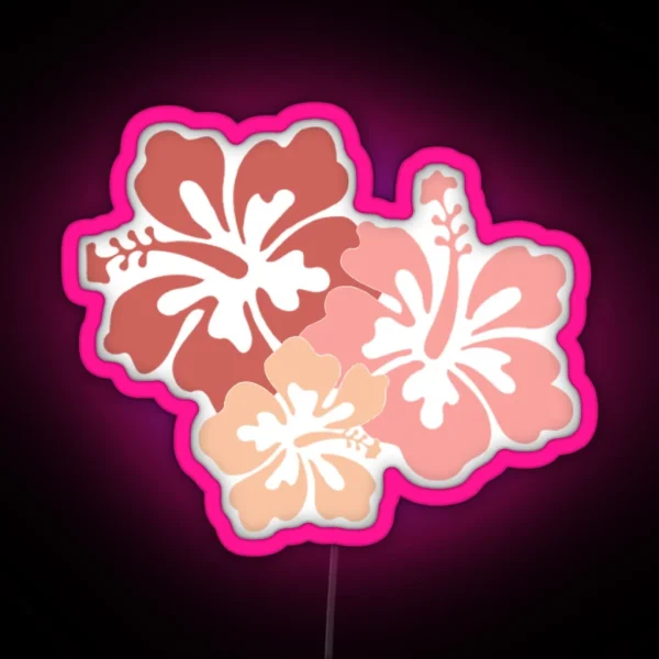 Hibiscus RGB Neon Sign