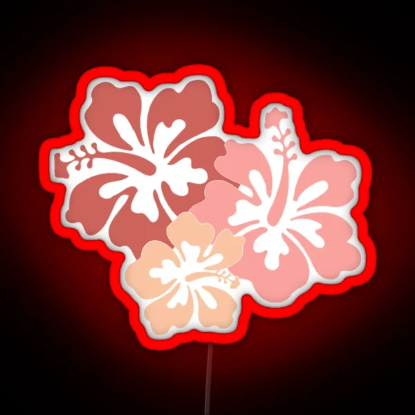 Hibiscus RGB Neon Sign