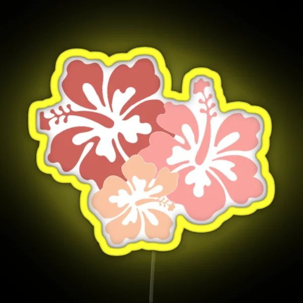 Hibiscus RGB Neon Sign