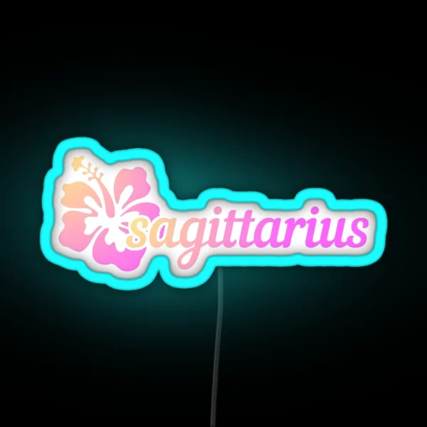 Hibiscus Sagittarius Coconut Girl RGB Neon Sign