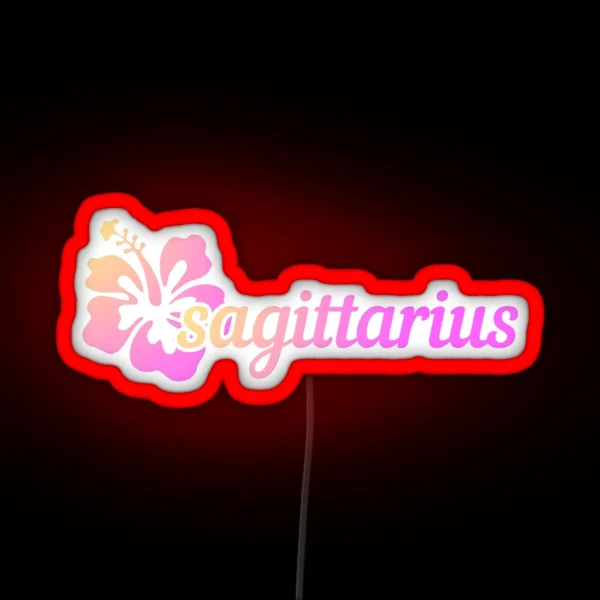 Hibiscus Sagittarius Coconut Girl RGB Neon Sign