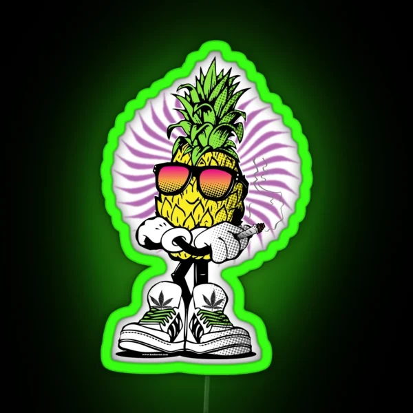 High Rolling Pineapple RGB Neon Sign